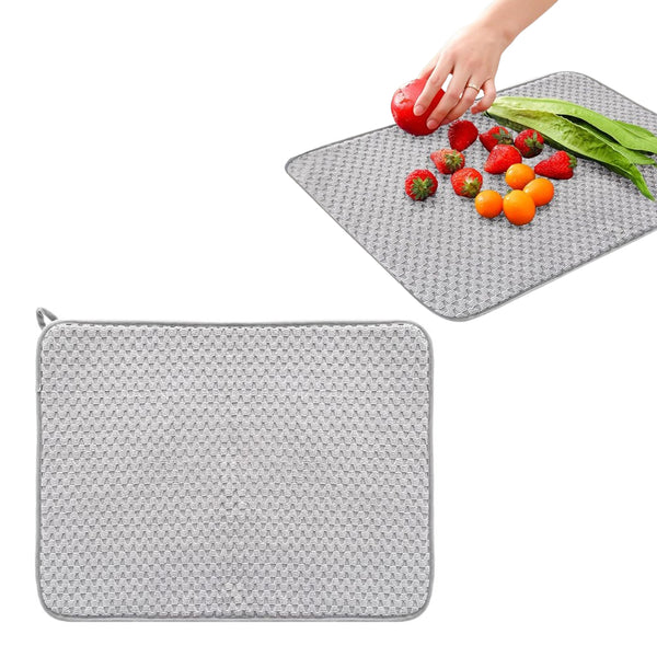 Microfiber Dish Drying Mat Quick Absorbent Dish Drainer Pad for Countertops