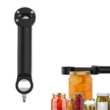 Retractable Jar Opener Magnetic Bottle Opener Can Opener Kitchen Gadgets for Weak Hands Black