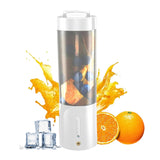 450ml Portable Mini Blender for Shakes and Smoothies USB Rechargeable for Travel Picnic Office White