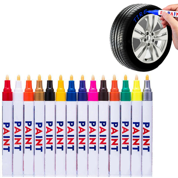 12 Colors Permanent Oil Based Paint Pen Waterproof Markers