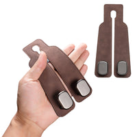 2Pcs Set Car Seat Hooks Double Hanging Hooks for Car Back Seat Headrest Hooks Brown