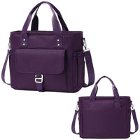 Insulated Lunch Bag Leakproof Lunch Tote Bag with Removable Shoulder Strap for Work Picnic Hiking Purple