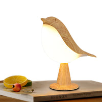 Touch Control Bedside Lamp Magpie LED Desk Lamp Reading Night Light Wood Color