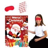 Christmas Party Game for Kid Pin The Nose on Santa Claus Activity Theme Party Supplies