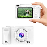 8X HD Digital Camera Autofocus 4K Camera with Memory Card White