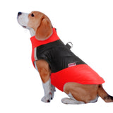 Winter Warm Pet Vest Jacket Water-resistant Reflective Padded Coat Puppy Dog Clothes Red