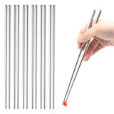 10 Pairs of Stainless Steel Chopsticks Asian Dinner Chopsticks Style 1