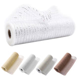 26cm x 10 Yards Christmas Decor Mesh Rolls Plastic Net Ribbon for Wreath Making Decorations 4 Rolls Style 2