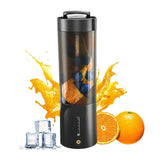 450ml Portable Mini Blender for Shakes and Smoothies USB Rechargeable for Travel Picnic Office Black