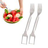 2Pcs 2-in-1 Fruit Cutter Watermelon Fork Slicer Cutter Slicer Tool