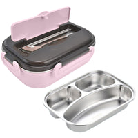 Insulation Lunch Box Bento Box Food Warmer Container for School Office Pink