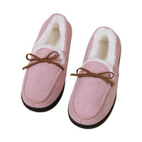 Winter Warm Sherpa Moccasin Slippers Comfy Ladies Women Casual Shoes Pink