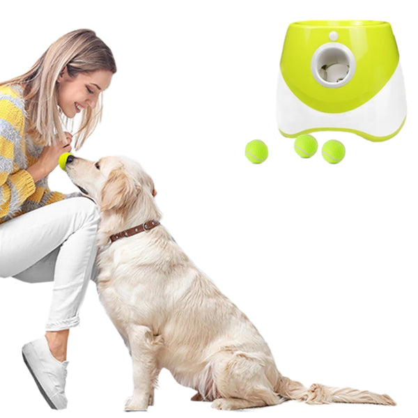 Automatic Ball Launcher Electric Interactive Ball Thrower Pet Dog Fetch Machine Light Green