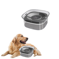 2L Dog Water Bowl Anti Splash Dog Bowl Water Dispenser Slow Drinking Water Bowl Black