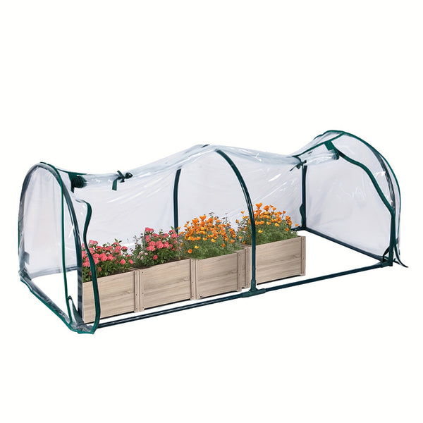 Clear Outdoor Plant Greenhouse Waterproof Garden Shed with Zippered Windows Style 2