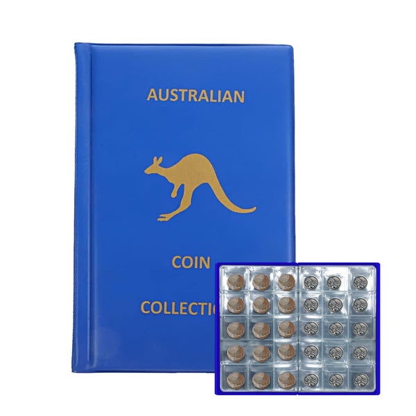 240-Pocket Coin Collection  Album Coin Storage Book Coins Display Case Blue