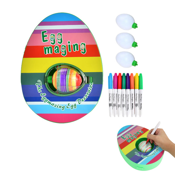 Easter Egg Decorator Kit Egg Decorating Spinner for Kids Easter Egg Painting Style 2