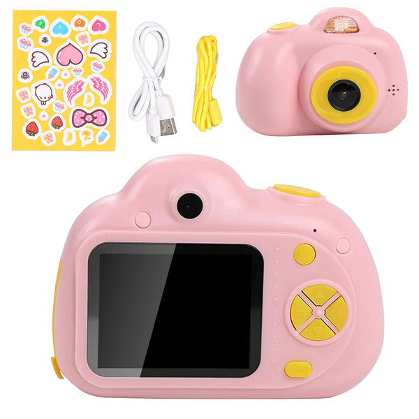 Dual Lens Digital Camera for Kids Video Camera Christmas Birthday Mini Camera Toy Pink