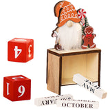 Christmas Calendar Ornaments Wooden DIY Xams Countdown Calendar Santa Claus Decoration Style 2