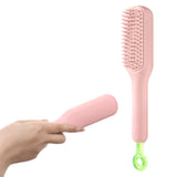 Self Cleaning Hair Brush Anti-Static Massage Comb with Retractable Bristles Pink