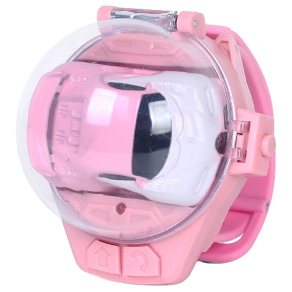 2.4GHz Remote Control Car Watch Toys Rechargeable Mini Racing Car Toy Pink