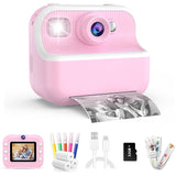 1080P Kids Instant Print Camera Dual Lens Digital Camera Christmas Birthday Presents Pink