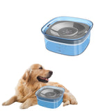 2L Dog Water Bowl Anti Splash Dog Bowl Water Dispenser Slow Drinking Water Bowl Blue