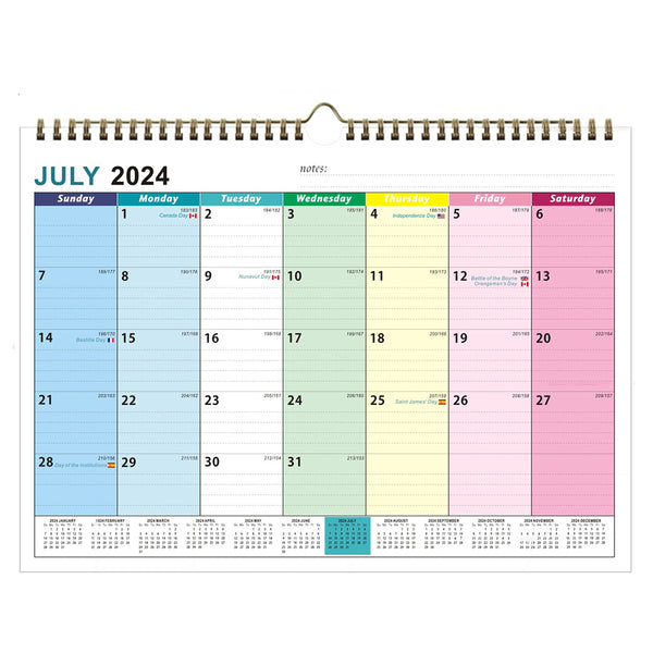 2024-2025 Wall Calendar 18 Months Hanging Planner Poster Style 3