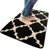 Quick Absorbent Bathroom Floor Mat Non-Slip Kitchen Mat Black