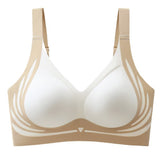 Wireless Push-Up Bra Lifting Anti-Sagging Seamless Bra White