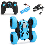 2.4GHz Remote Control Car Toy 4WD Rotating RC Car Toy Blue