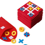 10 Pack Tic Tac Toe Strategic Board Game for Kids and Family Educational Game Toys for Travel Party Red