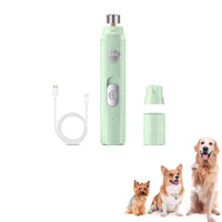 Pet Dog Electric Nail Grinder Rechargeable Nail Trimmers Clipper Green