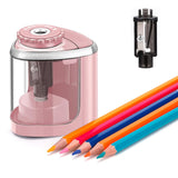 Electric Pencil Sharpener Automatic Fast Sharpener Battery Operated Pink