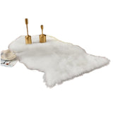 Faux Fur Shaggy Area Rug Floor Mat Living Room Mat Bedroom Home Decor White