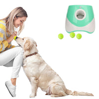 Automatic Ball Launcher Electric Interactive Ball Thrower Pet Dog Fetch Machine Green