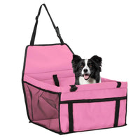 Cat Dog Pet Car Booster Seat Auto Carrier Travel Safety Protector Basket Pink