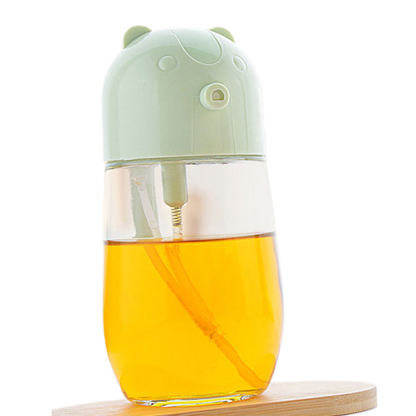 2-In-1 Kitchen Oil Bottle 580ml Glass Oil Pour Sprayer Dispenser Green