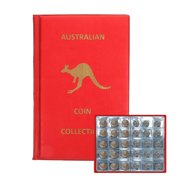 240-Pocket Coin Collection  Album Coin Storage Book Coins Display Case Red