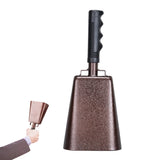 Steel Cowbell with Handle Cheering Bell Musical Instruments for Sports Events Games Coffee