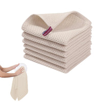 Set of 6Pcs Cotton Dish Cloths Waffle Weave Quick Drying Dish Towels Beige