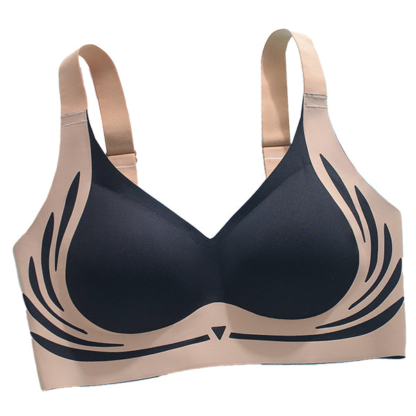 Wireless Push-Up Bra Lifting Anti-Sagging Seamless Bra Black