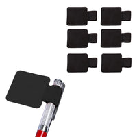 6pcs Set Self Adhesive PU Leather Pen Holder for Apple Pencil Elastic Pen Loop for Journal Notebook Tablet Black