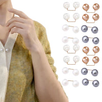 16Pcs Brooch Pins Anti-Exposure Neckline Safety Pins Artificial Pearl Clips for Women Girls Style 2