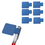 6pcs Set Self Adhesive PU Leather Pen Holder for Apple Pencil Elastic Pen Loop for Journal Notebook Tablet Blue