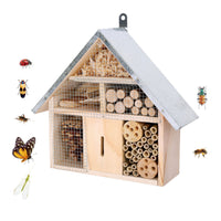 Wooden Insect Bee Butterfly House Outdoor Hanging  Insect Hotel Garden Natural Shelter