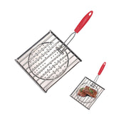 Foldable Grill Baskets with Removable Handle BBQ Grill Fish Rack