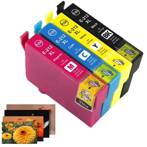 4 Colors Ink Cartridges Compatible for Epson WorkForce WF-2830 WF-2850