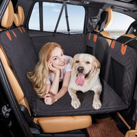 Large Back Seat Extender for Pets Water-Resistant Hard Bottom Dog Car Seat Cover