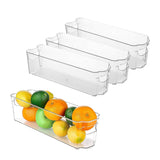 Set of 3Pcs Storage Box Refrigerator Food Storage Container Fridge Organizer with Handle